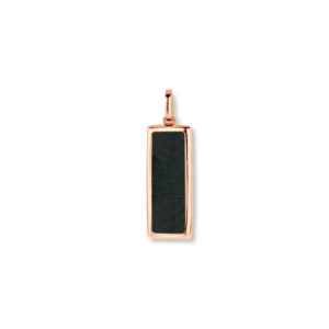 Pendentif plaque oeil de faucon or rose 18 carats