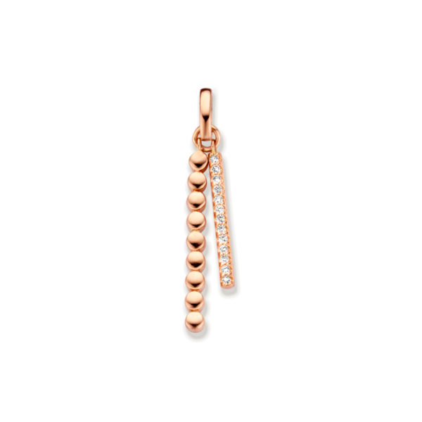 pendentif plaque nacre blanche et or rose 18 carats – Image 3