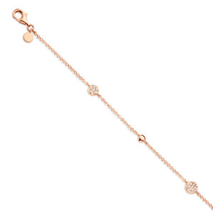 bracelet diamants or rose 18 carats One More joaillerie. Cherbourg