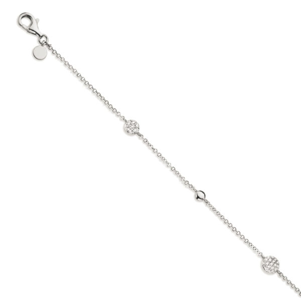 bracelet diamants or blanc 18 carats