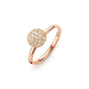 bague or rose 18 carats et diamants bruns One More