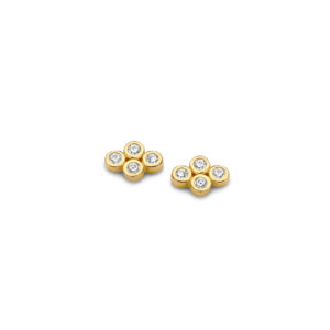 mini bijoux d'oreilles cercles argent 925 plaqué or 18 cts
