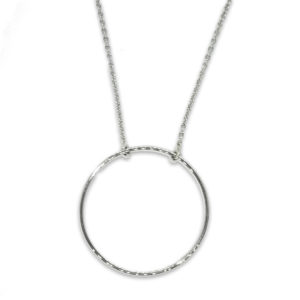 Collier cercle or blanc 18 carats