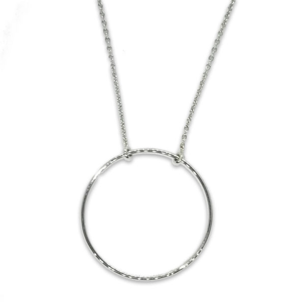 Collier cercle or blanc 18 carats