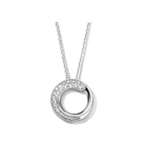 Collier femme argent 925 cercle design pavage oxydes de zirconium. Cherbourg