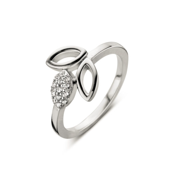 bague argent 925 trois feuilles - dernière pièce !
