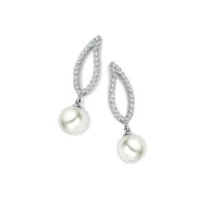 pendants d'oreilles argent 925 perles de synthèse et oxydes zirconium. Dernière paire !