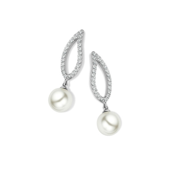 pendants d'oreilles argent 925 perles de synthèse et oxydes zirconium. Dernière paire !