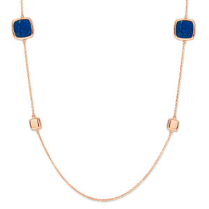 sautoir lapis lapis lazuli or rose 18 carats 90 cm