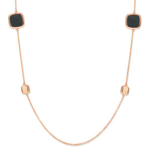 sautoir oeil de faucon or rose 18 carats 90 cm
