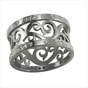 bague volutes grand trianon diamants or blanc palladié