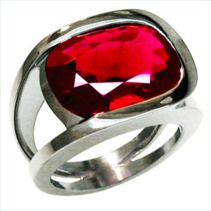 bague avalon tourmaline rubelite or blanc palladié