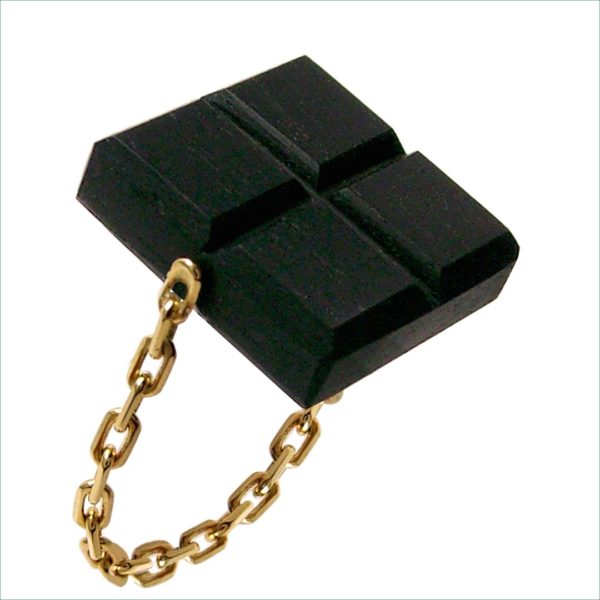 bague food jewel chocolat bois d'ébène diamant brun ou non – Image 2