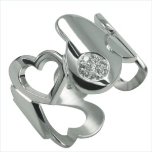 bague coeurs love diamant or blanc palladié