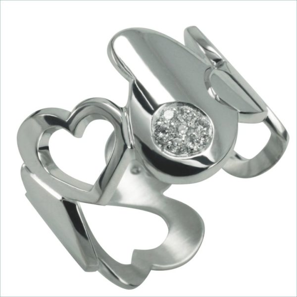 bague coeurs love diamant or blanc palladié