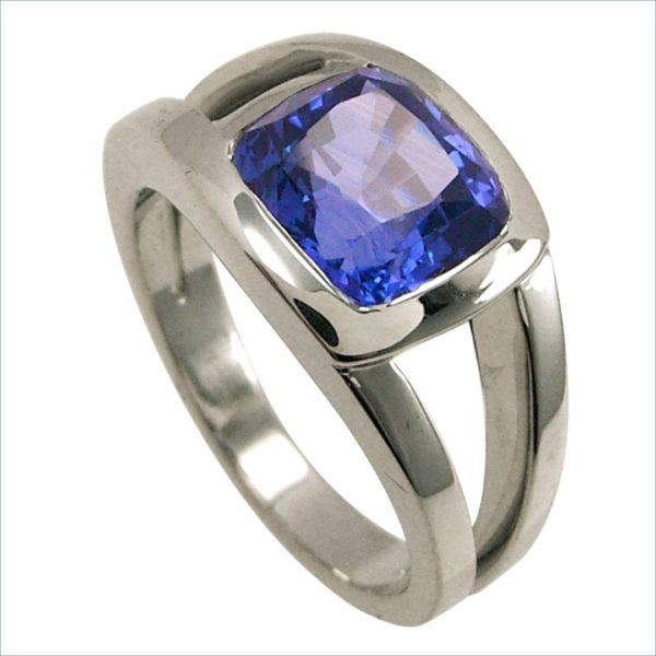 bague saphir or blanc palladié