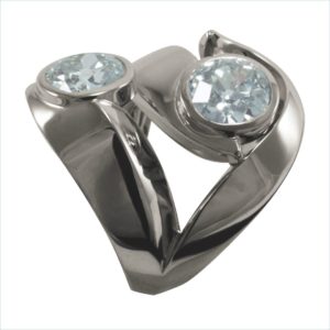bague toi et moi diamant or blanc palladié