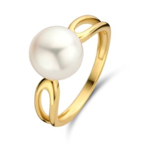 Bague perle de culture et or jaune 18 carats