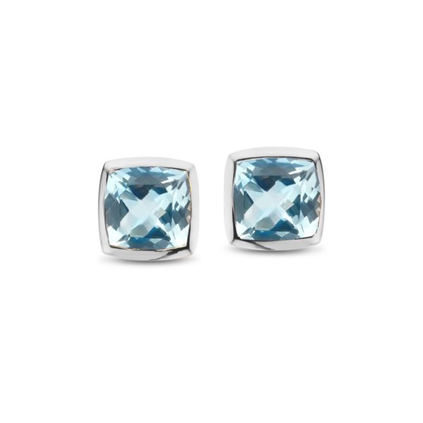 bague mini coussin topaze bleue sky serti clos sur or jaune 18 carats – Image 2