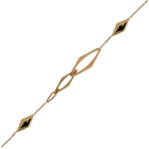 Bracelet or jaune 18 carats géométrie