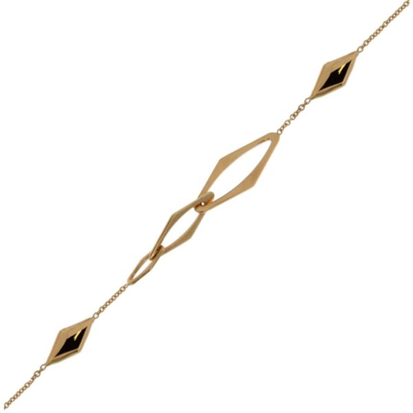 Bracelet or jaune 18 carats géométrie