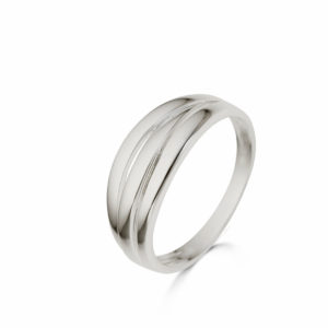 Bague multifils or blanc 18 carats