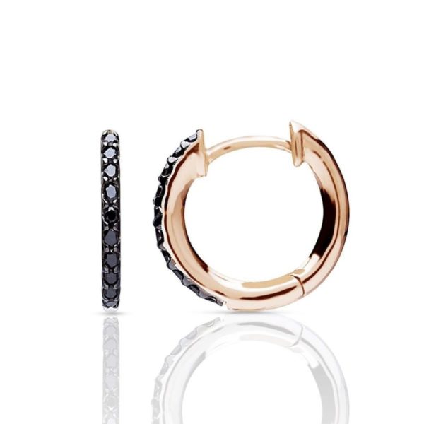 bague pavage rond diamants noirs sur or blanc 18 carats 750/1000 – Image 4
