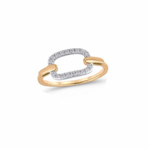 Bague Etreinte diamants sur or rose 18 carats. Dernière pièce disponible Cherbourg