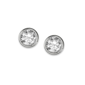Puces diamants 0.32 carat sur or blanc 18 carats