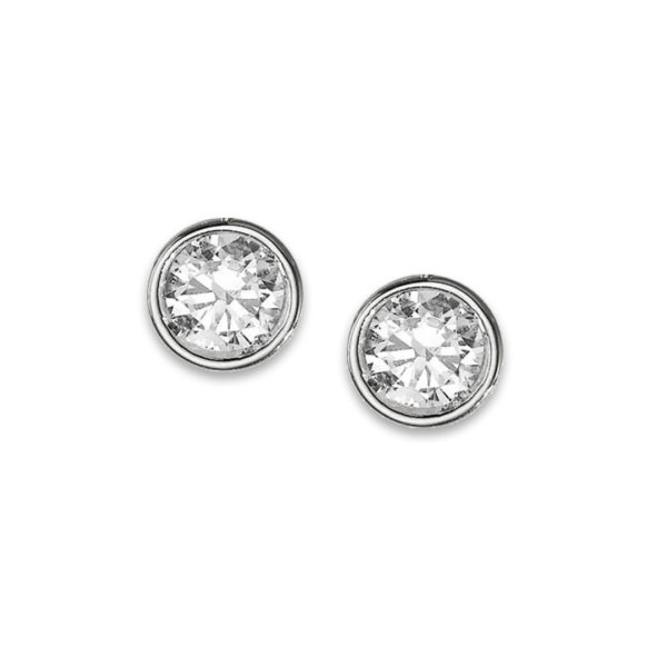 Puces diamants 0.32 carat sur or blanc 18 carats