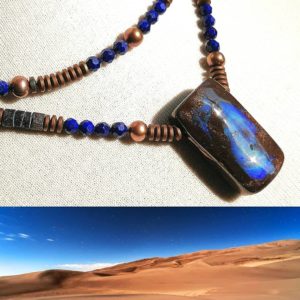 Collier double rang opale Boulder