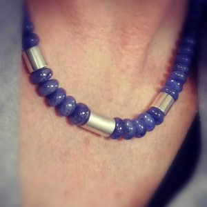 Collier Tanzanite naturelle et argent 925