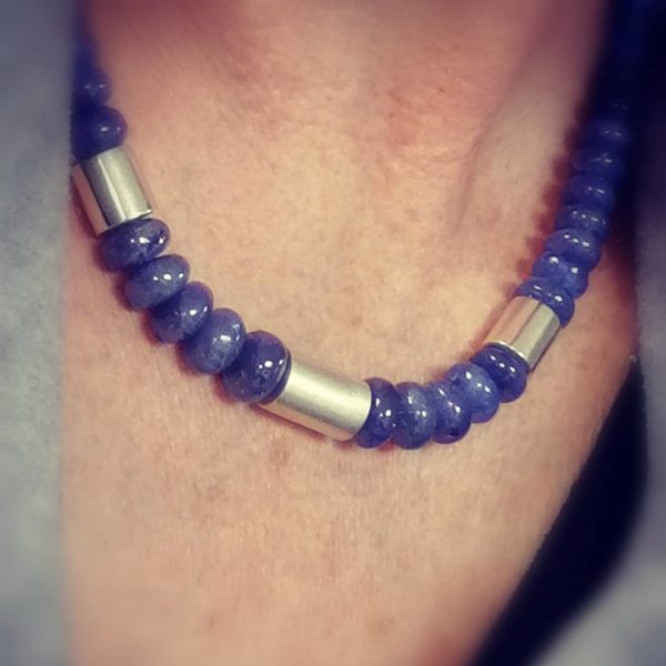 Collier Tanzanite naturelle et argent 925