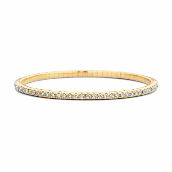 Bracelet tennis "Chris" rivière de diamants naturels F-GVS 2.34 carats or blanc 18 carats – Image 2