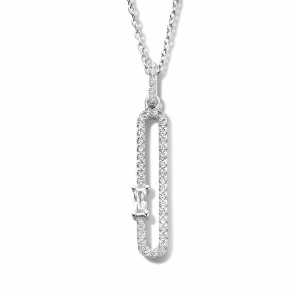 Boucles d'oreilles en argent 925 serties de zirconium Naiomy Silver – Image 2