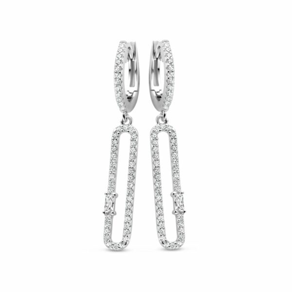 Boucles d'oreilles en argent 925 serties de zirconium Naiomy Silver