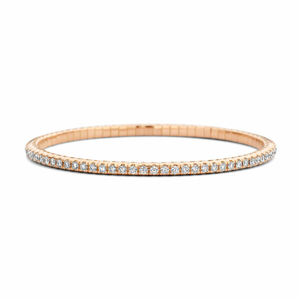 Bracelet tennis "Chris" rivière de diamants naturels F-GVS 2.34 carats or blanc 18 carats – Image 3