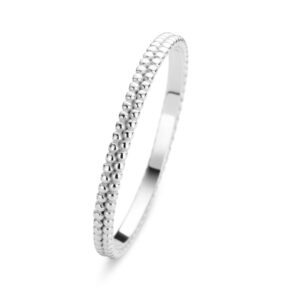 alliance duo perlé 2 rangs or blanc 18 carats recyclé