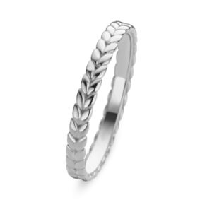 alliance duo épis or blanc 18 carats recyclé