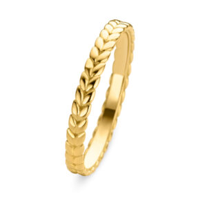 bague alliance duo épis or jaune 18 carats recyclé