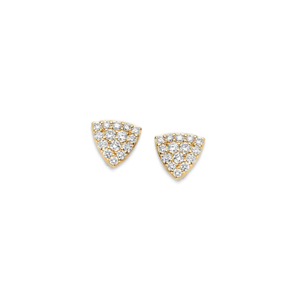 Bijoux ligne diamants boucles d'oreilles or jaune 18 carats One More joaillerie – Image 2
