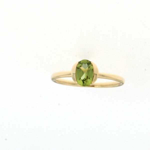 Bague améthyste solitaire parenthèse 1/2 serti clos or jaune 18 carats. Cherbourg – Image 6