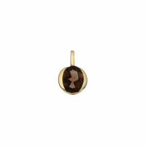 Pendentif Parenthèse quartz fumé et or jaune 18 carats