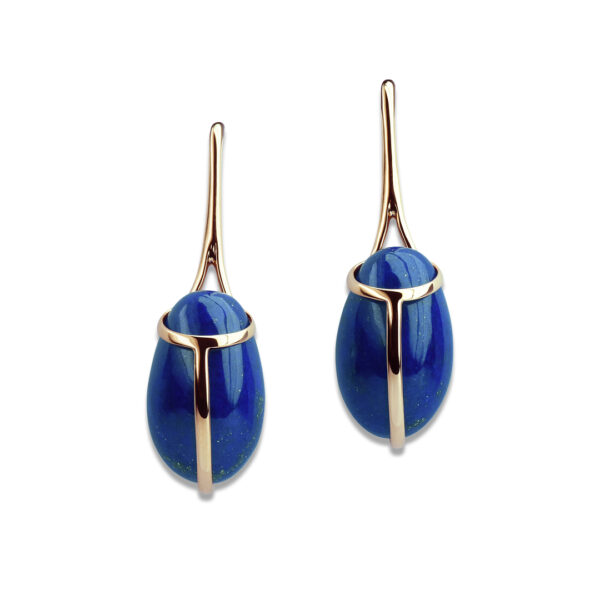 PENDENTIF KEPHRI LAPIS LAZULI ET DIAMANTS OR ROSE 18 CARATS ISABELLE LANGLOIS – Image 3