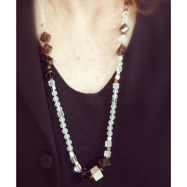 Collier sautoir 70'S N°1 en argent 925 déclinaison de quartz – Image 2