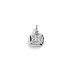 Pendentif pavage diamants sur or blanc 18 carats One More Joaillerie. Cherbourg