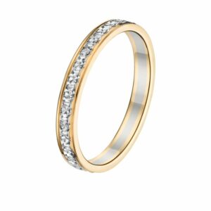 Alliance bicolore or jaune et or blanc 18 carats palladié