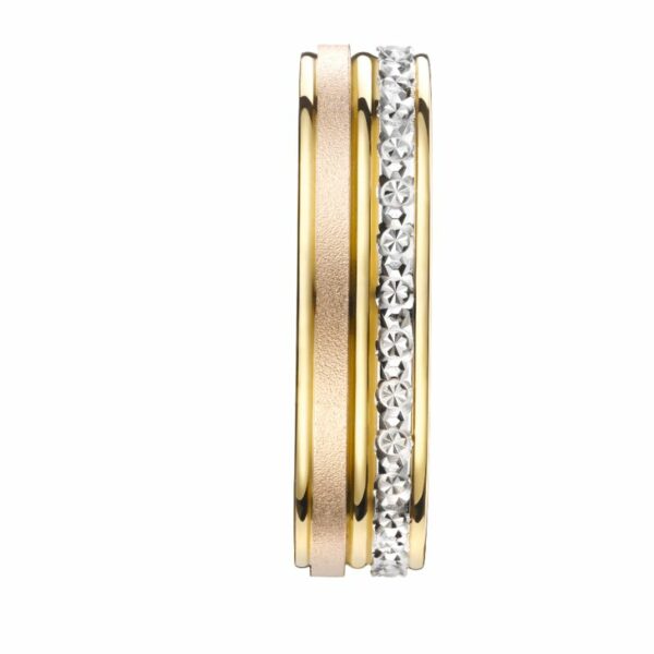 Alliance bicolore or jaune et or blanc 18 carats palladié – Image 3
