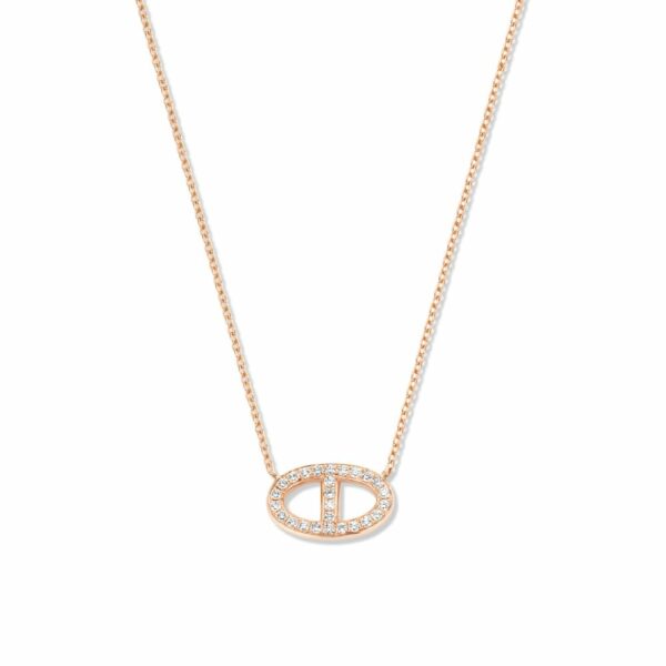 COLLIER MOTIF OR JAUNE 18 CARATS ET DIAMANTS – Image 3