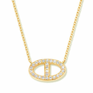 COLLIER MOTIF OR JAUNE 18 CARATS ET DIAMANTS